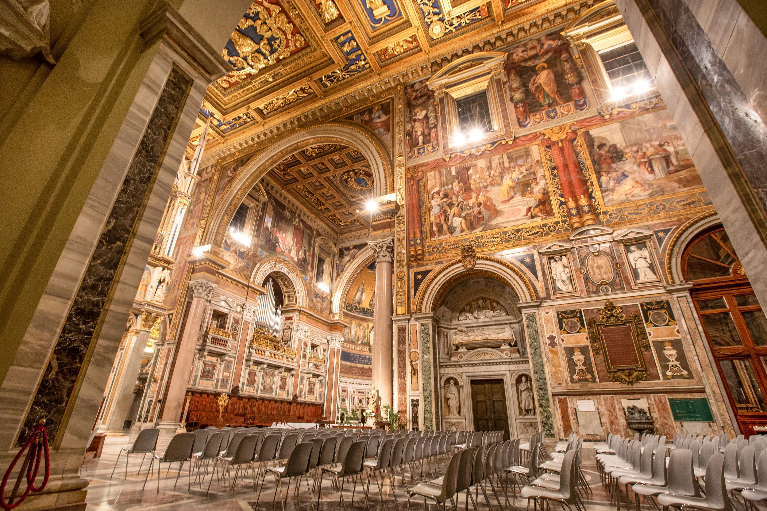 Inside the Archbasilica of Saint John Lateran, Rome